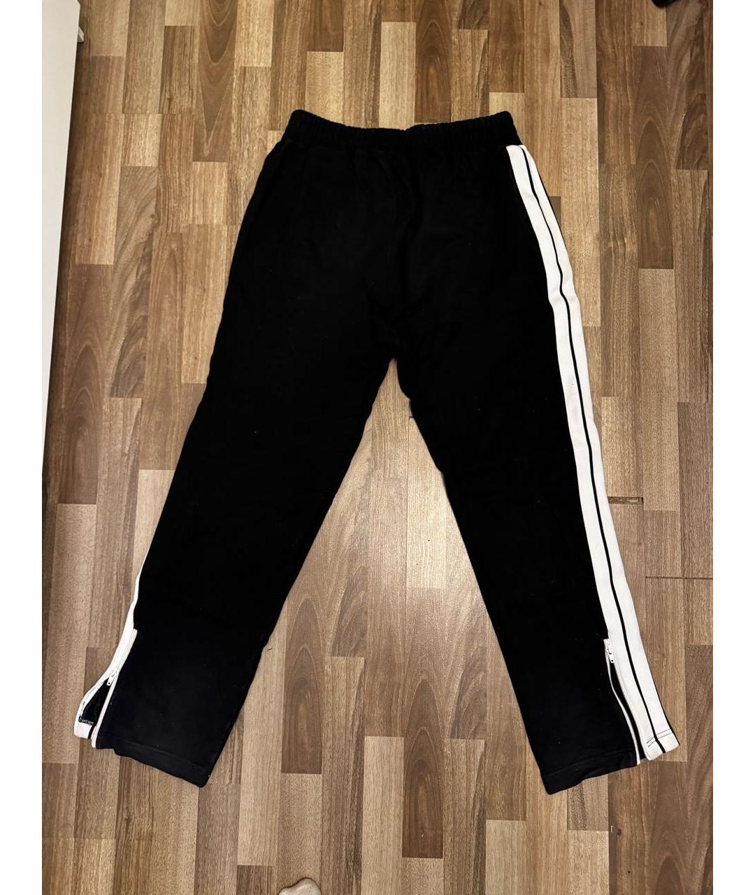 PALM ANGELS Черные хлопковые повседневные брюки, фото 2