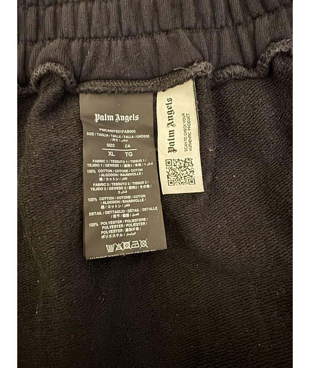 PALM ANGELS Черные хлопковые повседневные брюки, фото 6