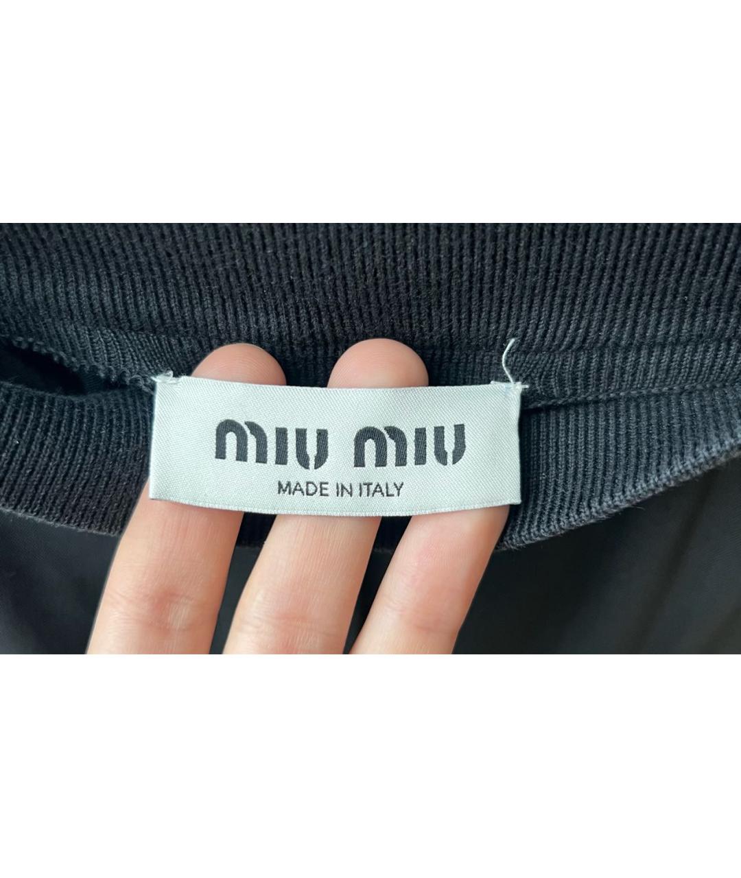 MIU MIU Черные прямые брюки, фото 2