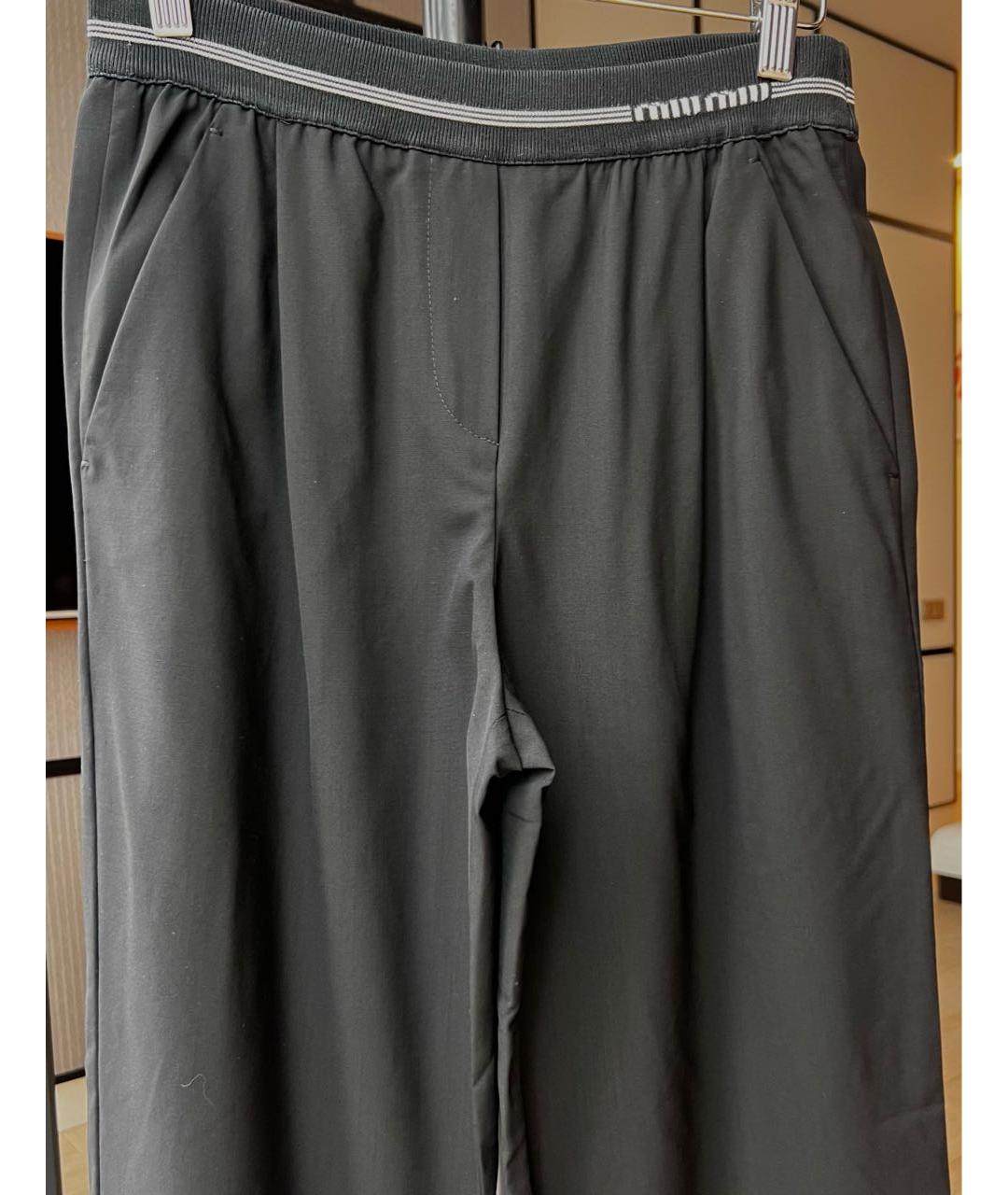 MIU MIU Черные прямые брюки, фото 5