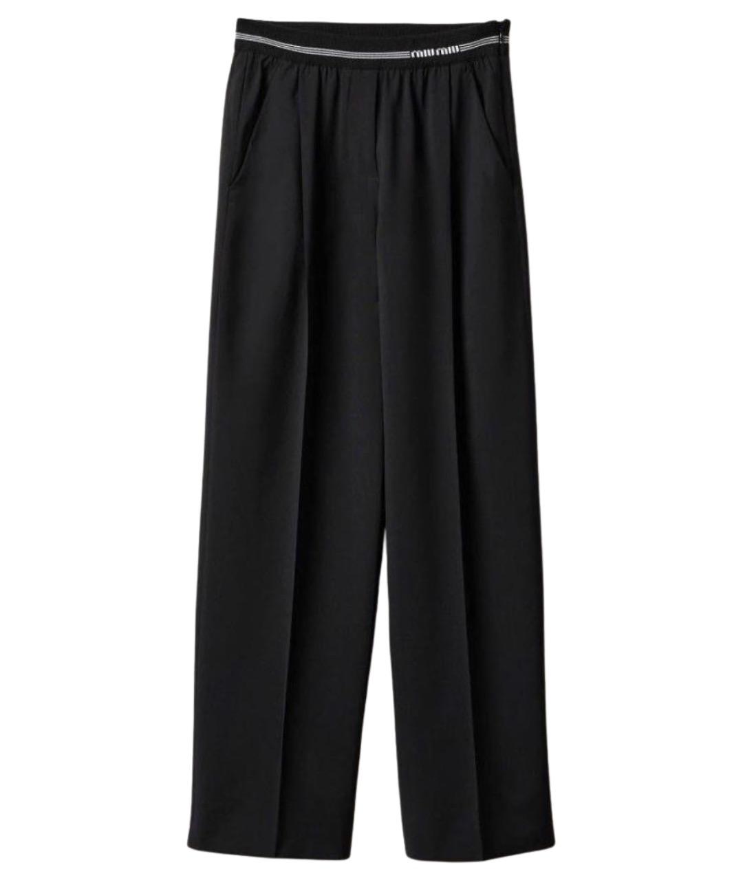 MIU MIU Черные прямые брюки, фото 1