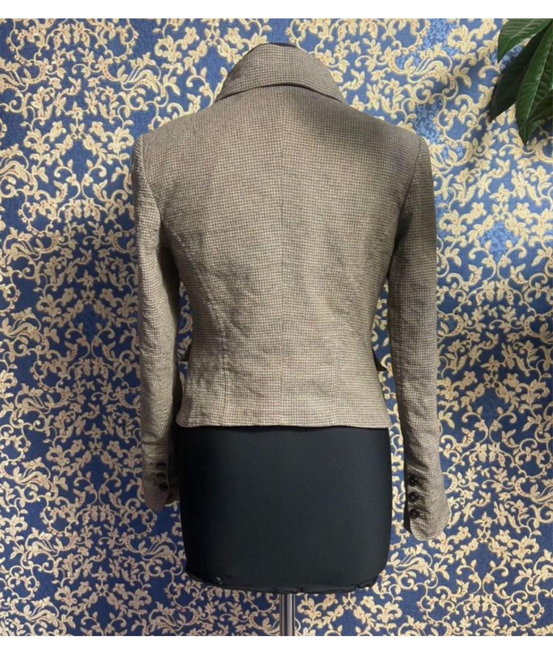 PATRIZIA PEPE Серый шерстяной жакет/пиджак, фото 2