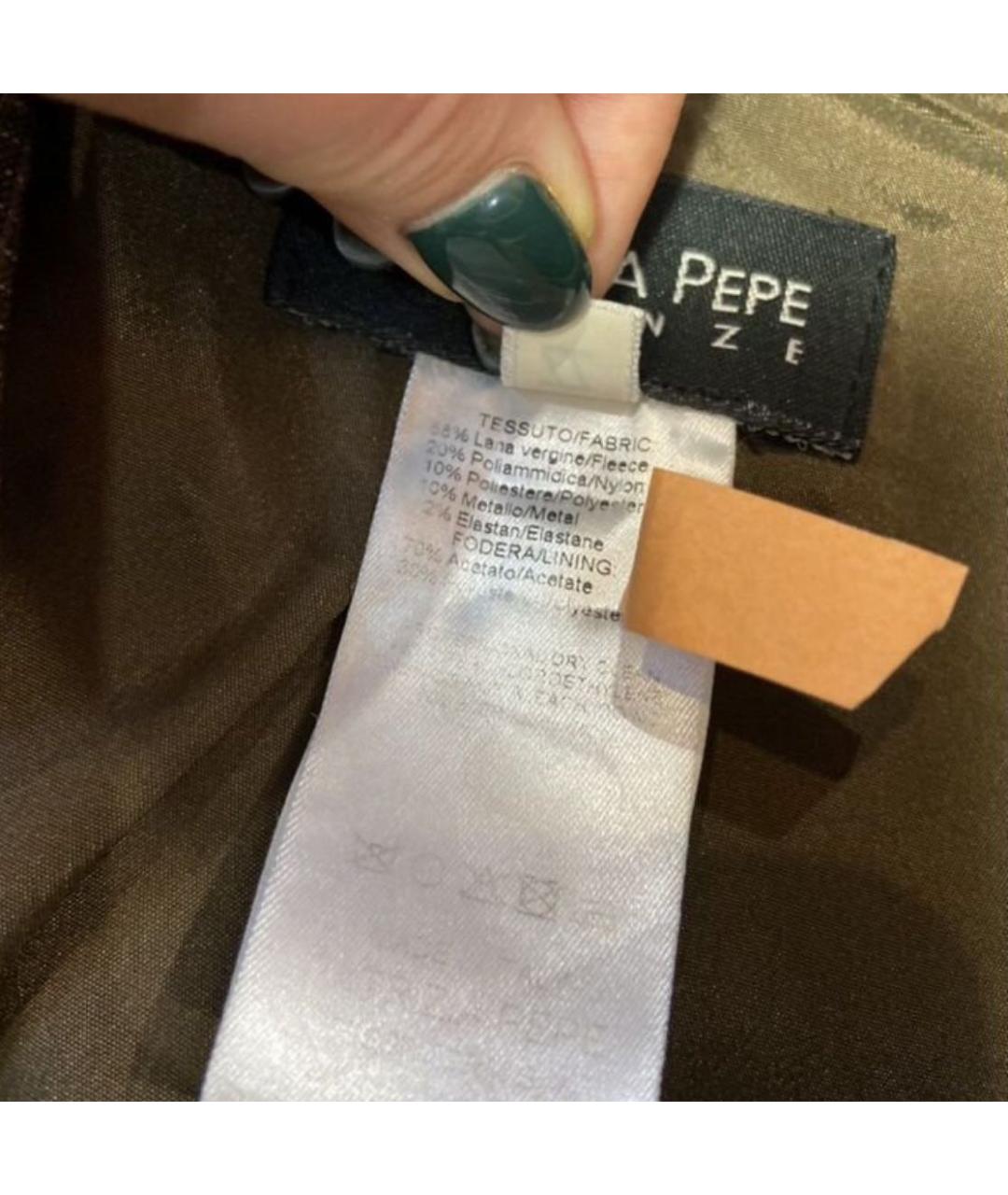 PATRIZIA PEPE Серый шерстяной жакет/пиджак, фото 7