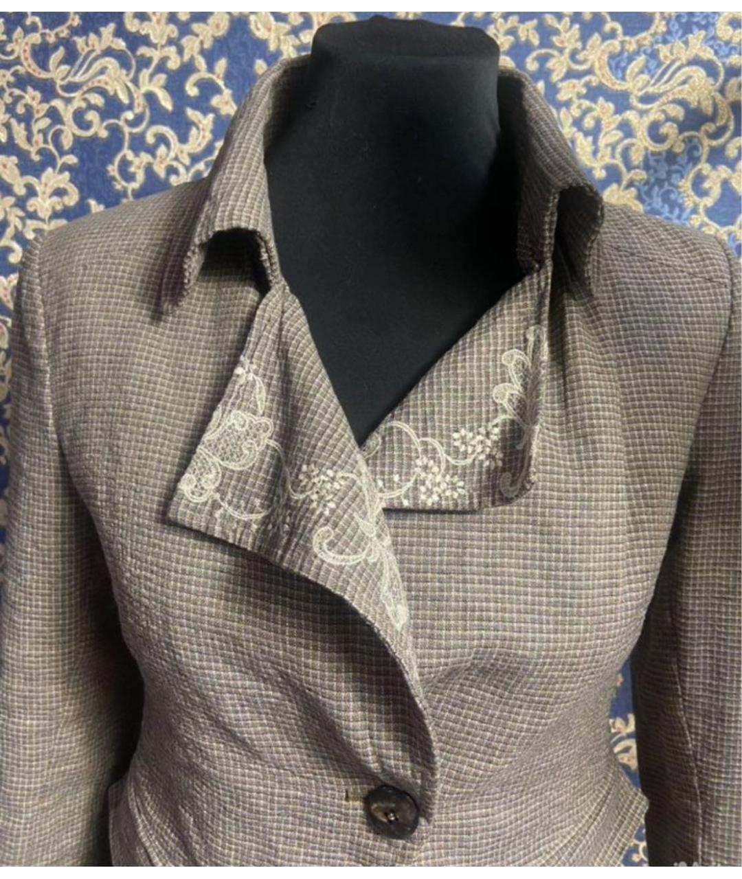 PATRIZIA PEPE Серый шерстяной жакет/пиджак, фото 3