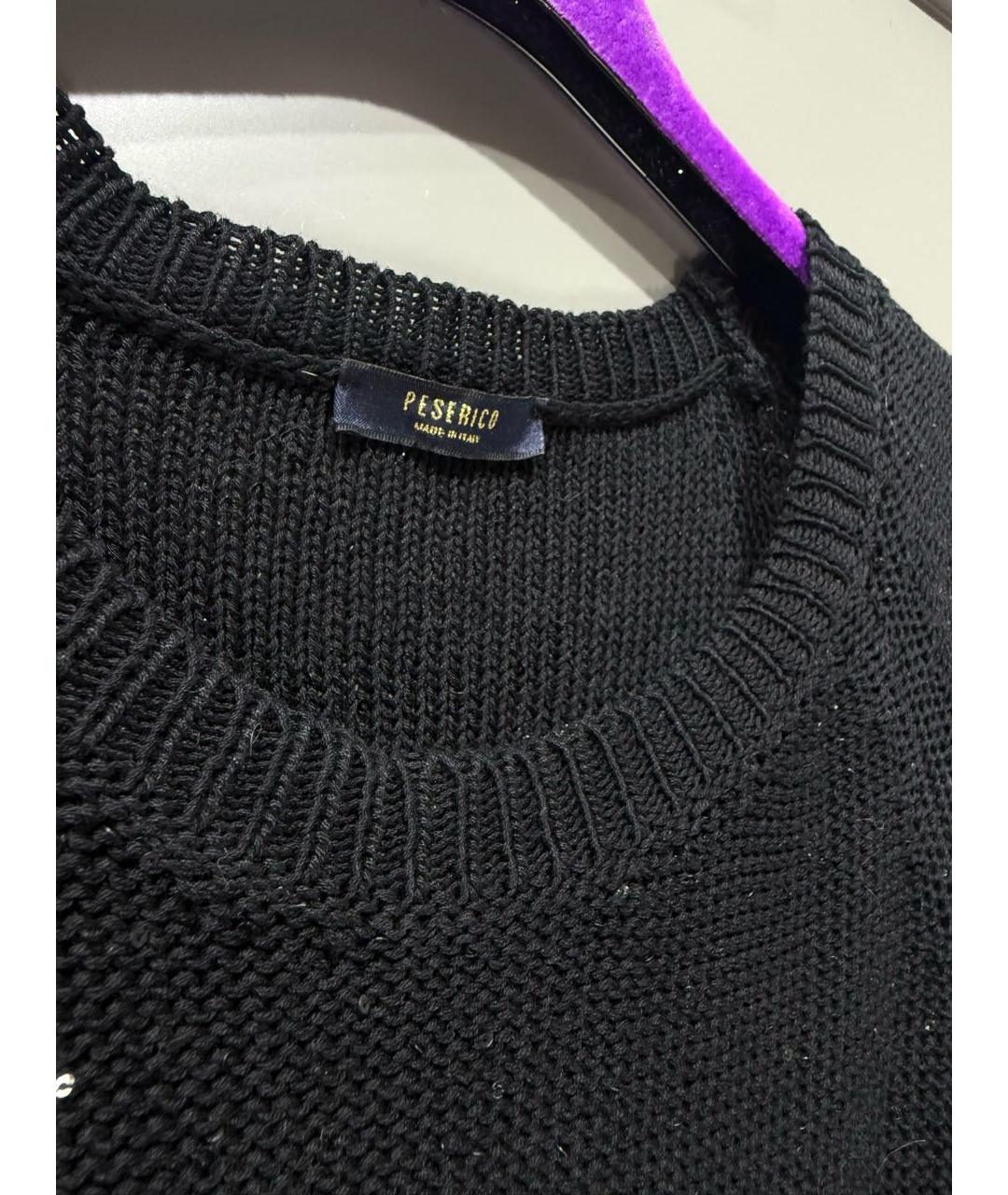 PESERICO Черное полиэстеровое повседневное платье, фото 2