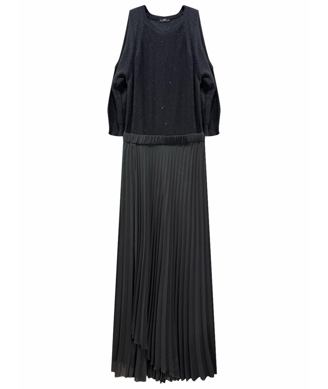 PESERICO Черное полиэстеровое повседневное платье, фото 1