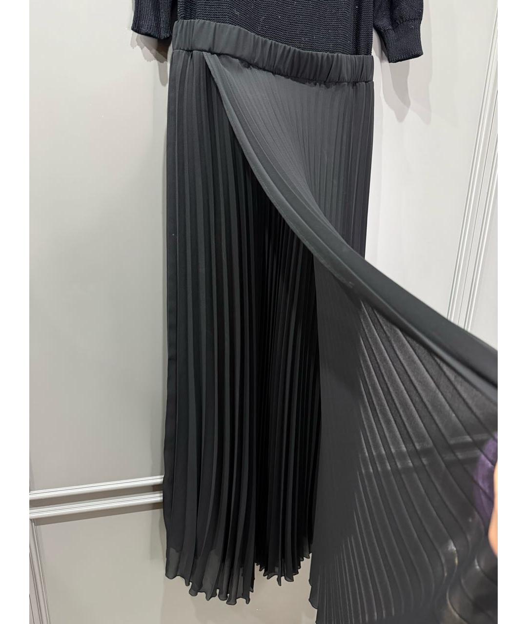 PESERICO Черное полиэстеровое повседневное платье, фото 4