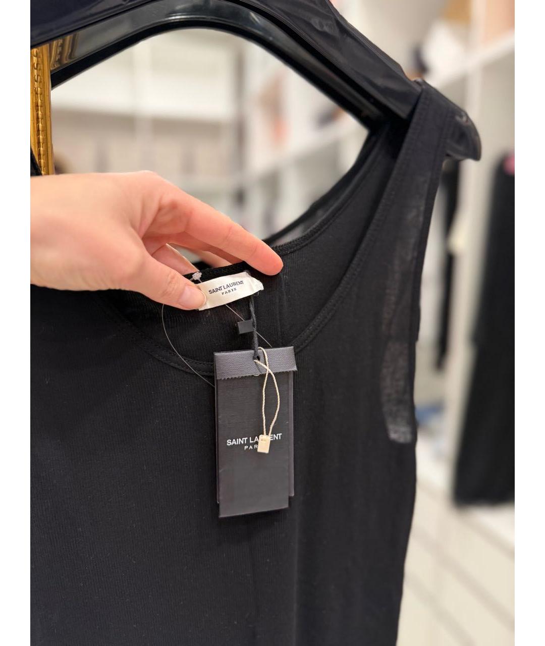 SAINT LAURENT Черная майка, фото 6