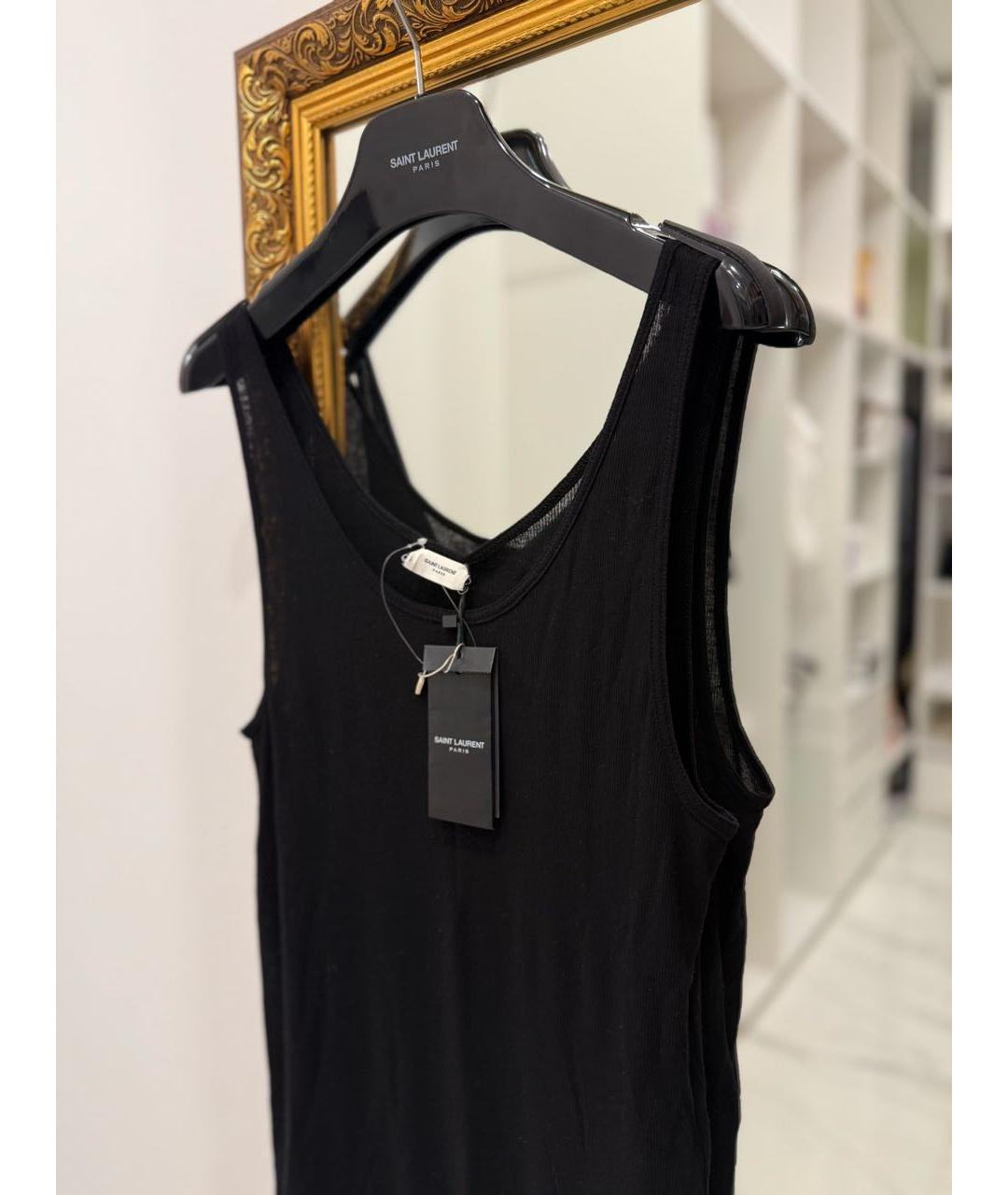 SAINT LAURENT Черная майка, фото 2
