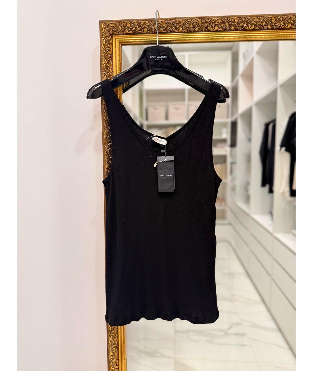SAINT LAURENT Черная майка, фото 9
