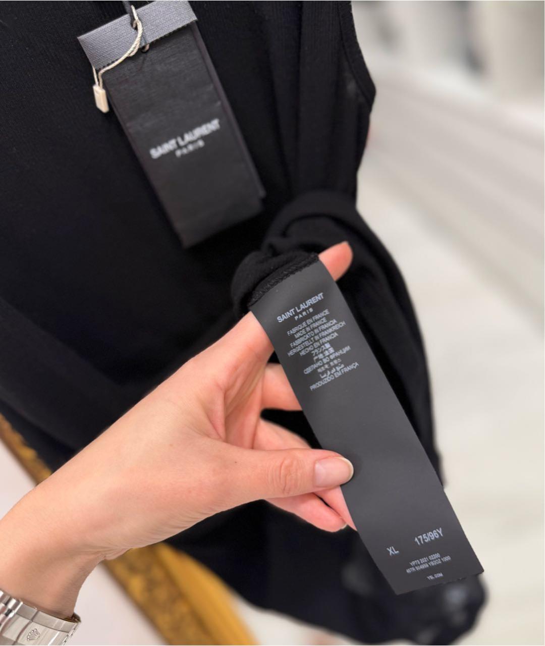 SAINT LAURENT Черная майка, фото 5