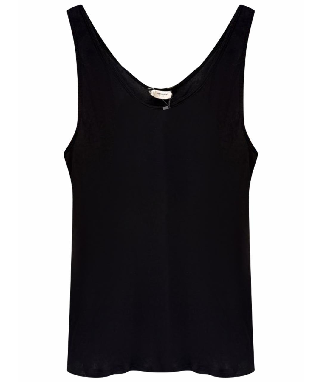 SAINT LAURENT Черная майка, фото 1