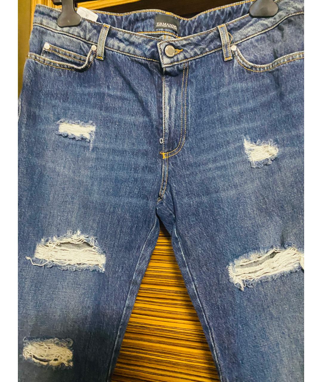 ERMANNO SCERVINO Синий хлопковый костюм с брюками, фото 5