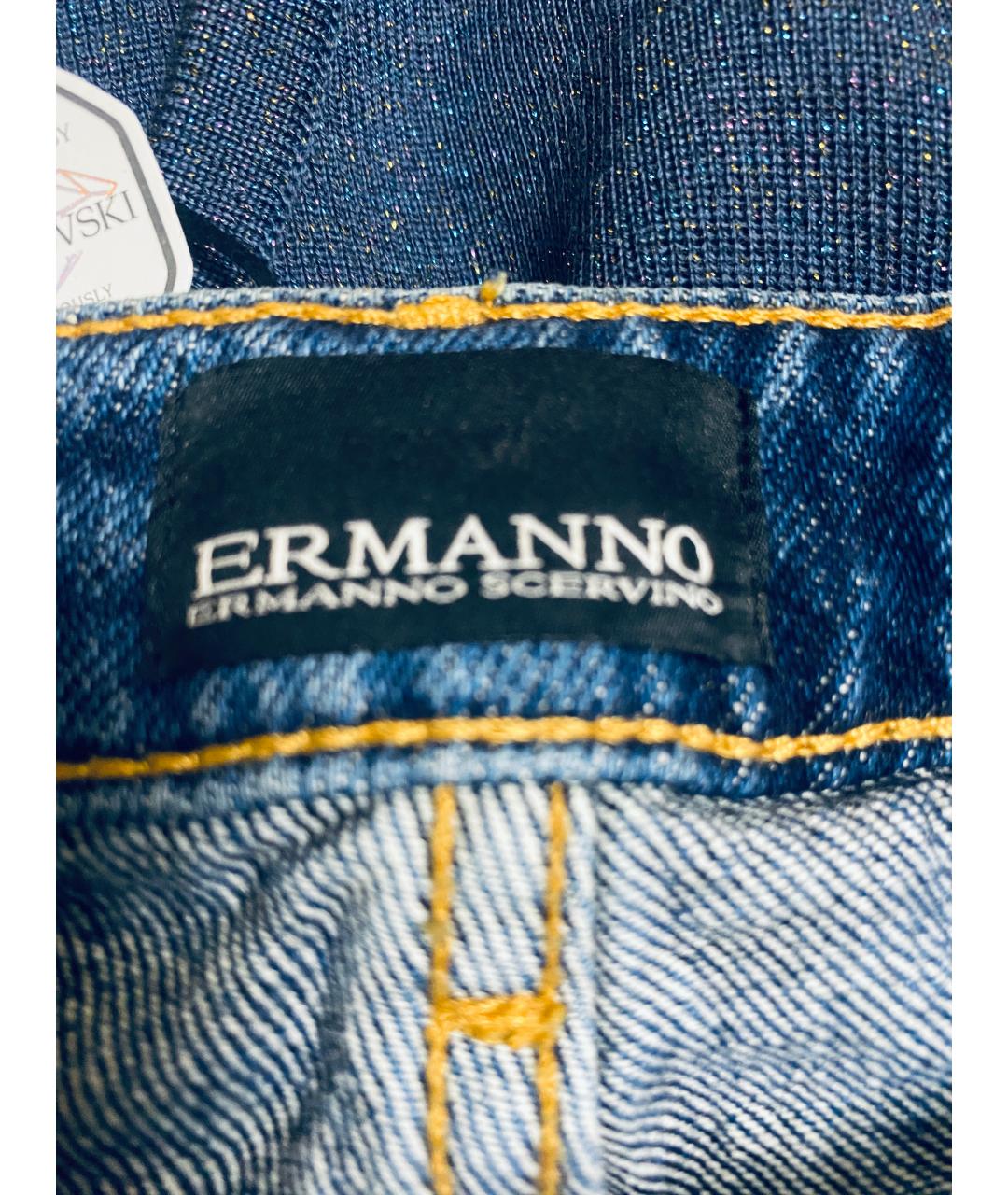 ERMANNO SCERVINO Синий хлопковый костюм с брюками, фото 3