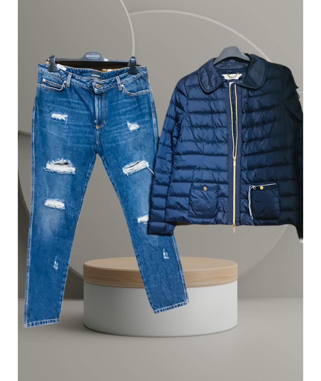 ERMANNO SCERVINO Синий хлопковый костюм с брюками, фото 2