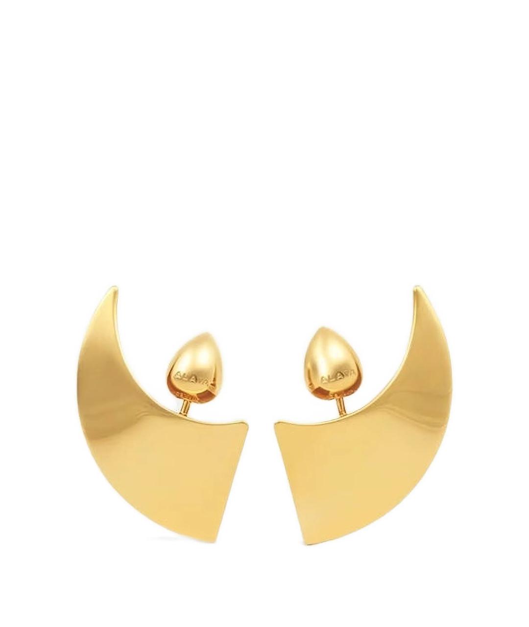 ALAIA Золотые металлические серьги, фото 1