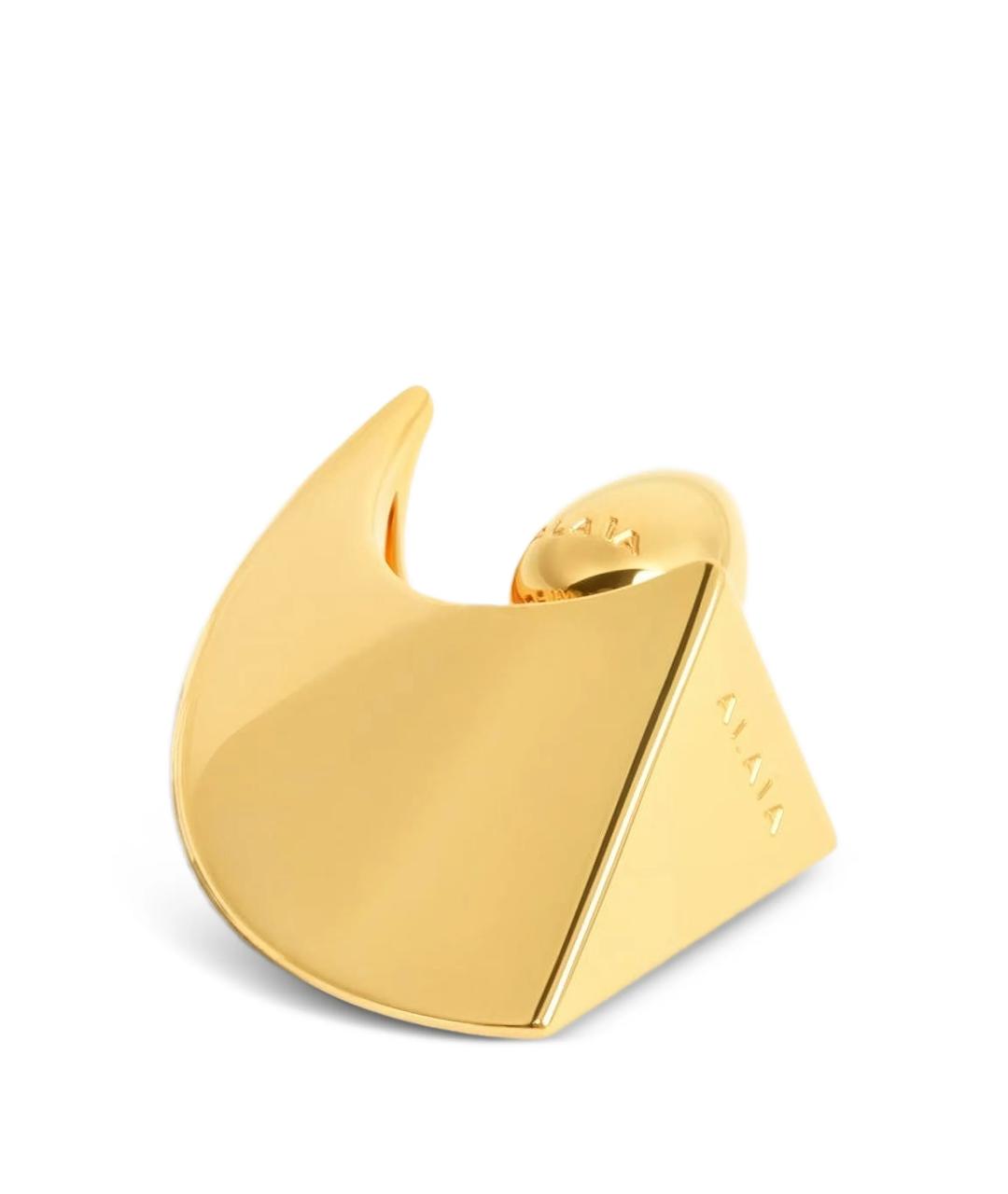 ALAIA Золотые металлические серьги, фото 2