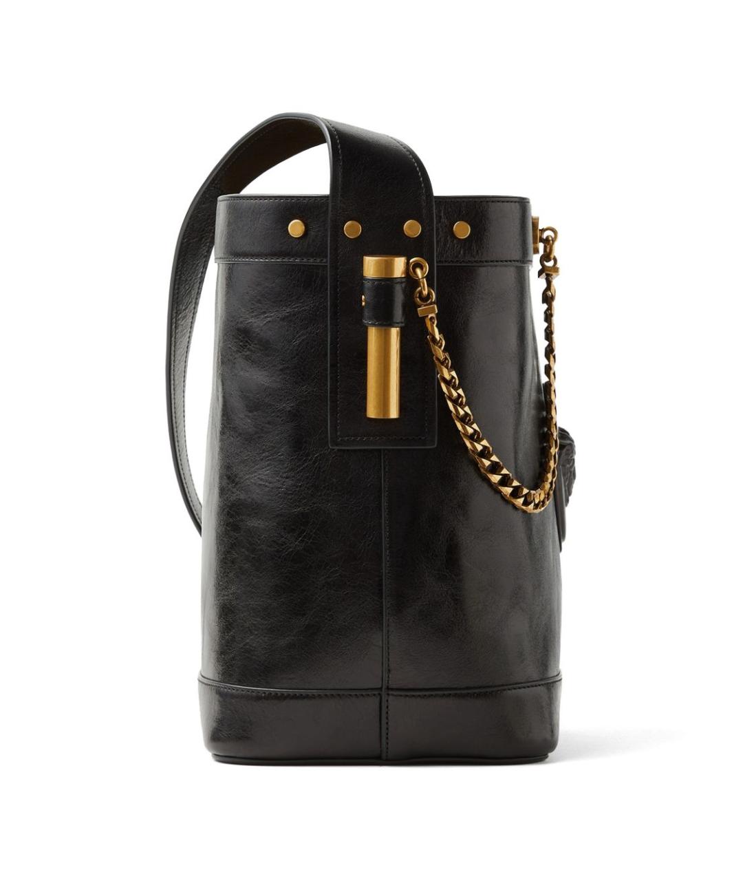 VERSACE Черная кожаная сумка через плечо, фото 2