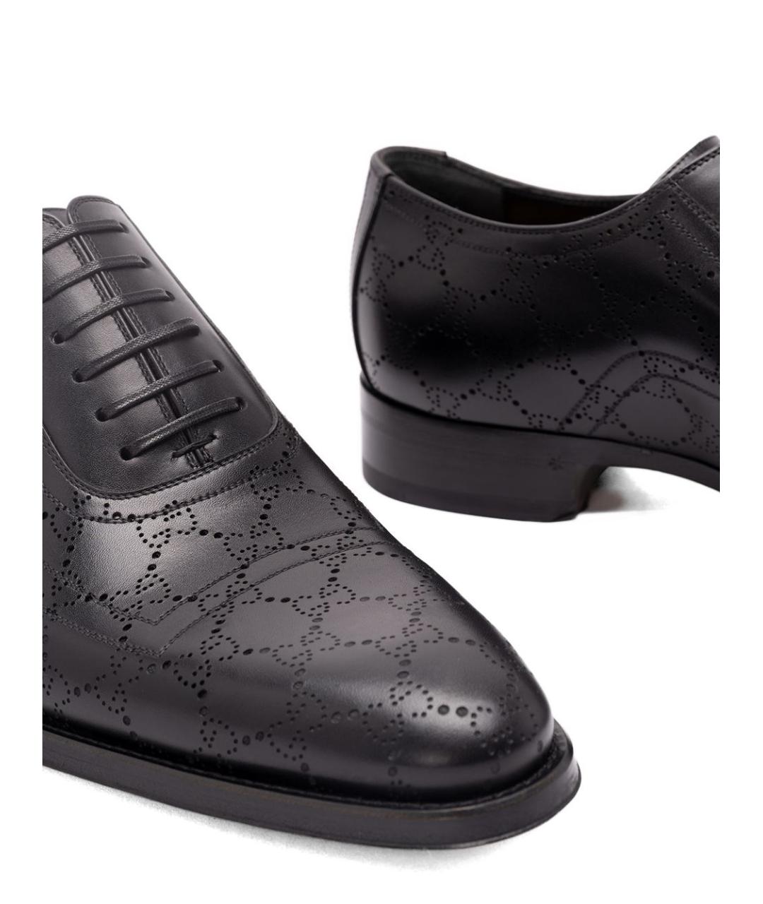 GUCCI Черные кожаные туфли, фото 4