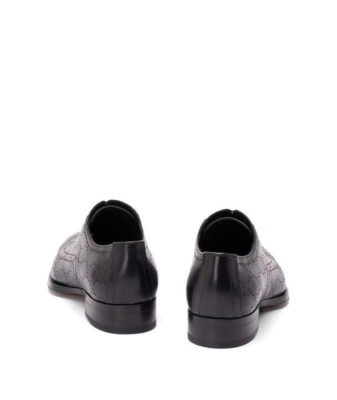 GUCCI Черные кожаные туфли, фото 3
