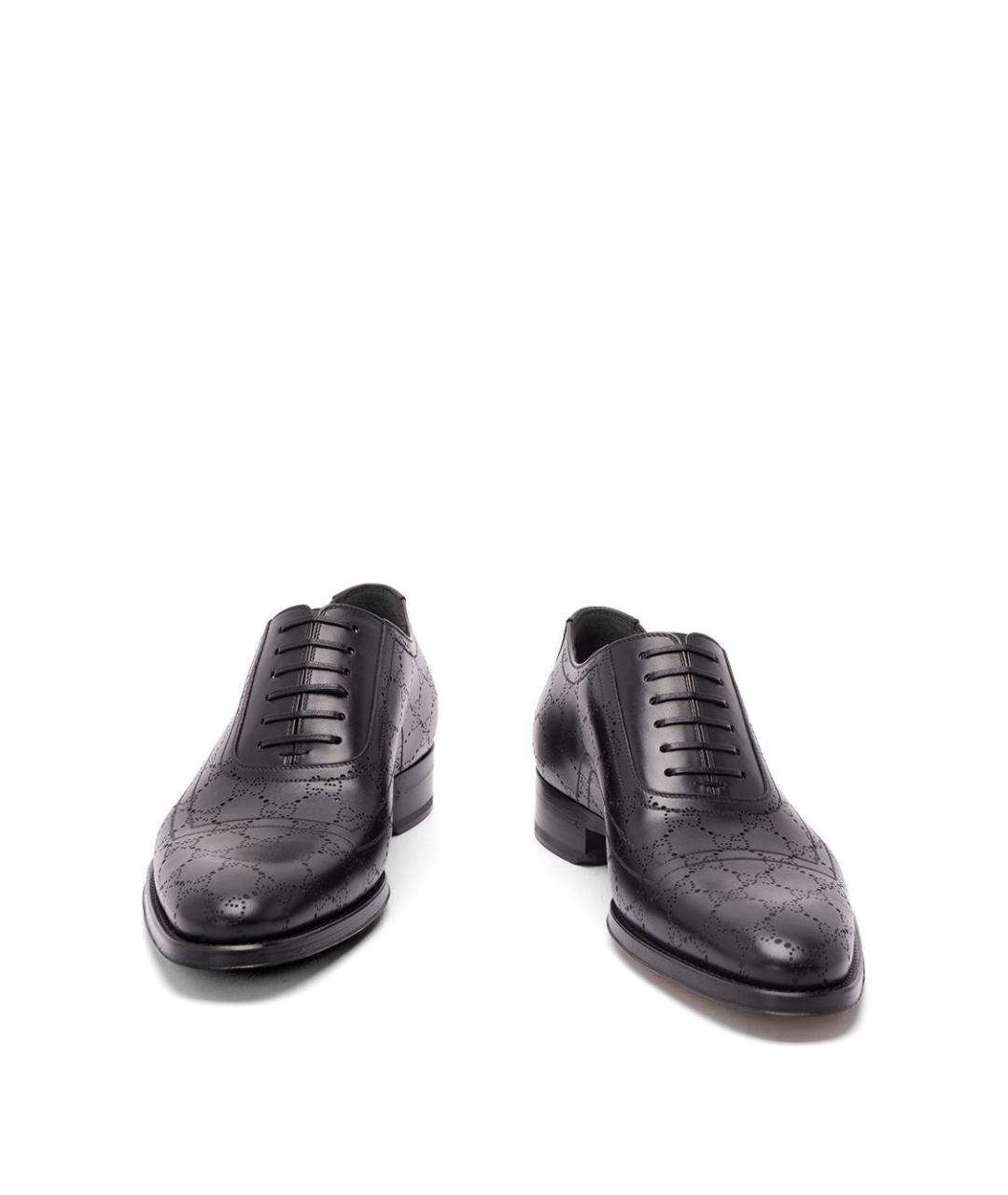 GUCCI Черные кожаные туфли, фото 2