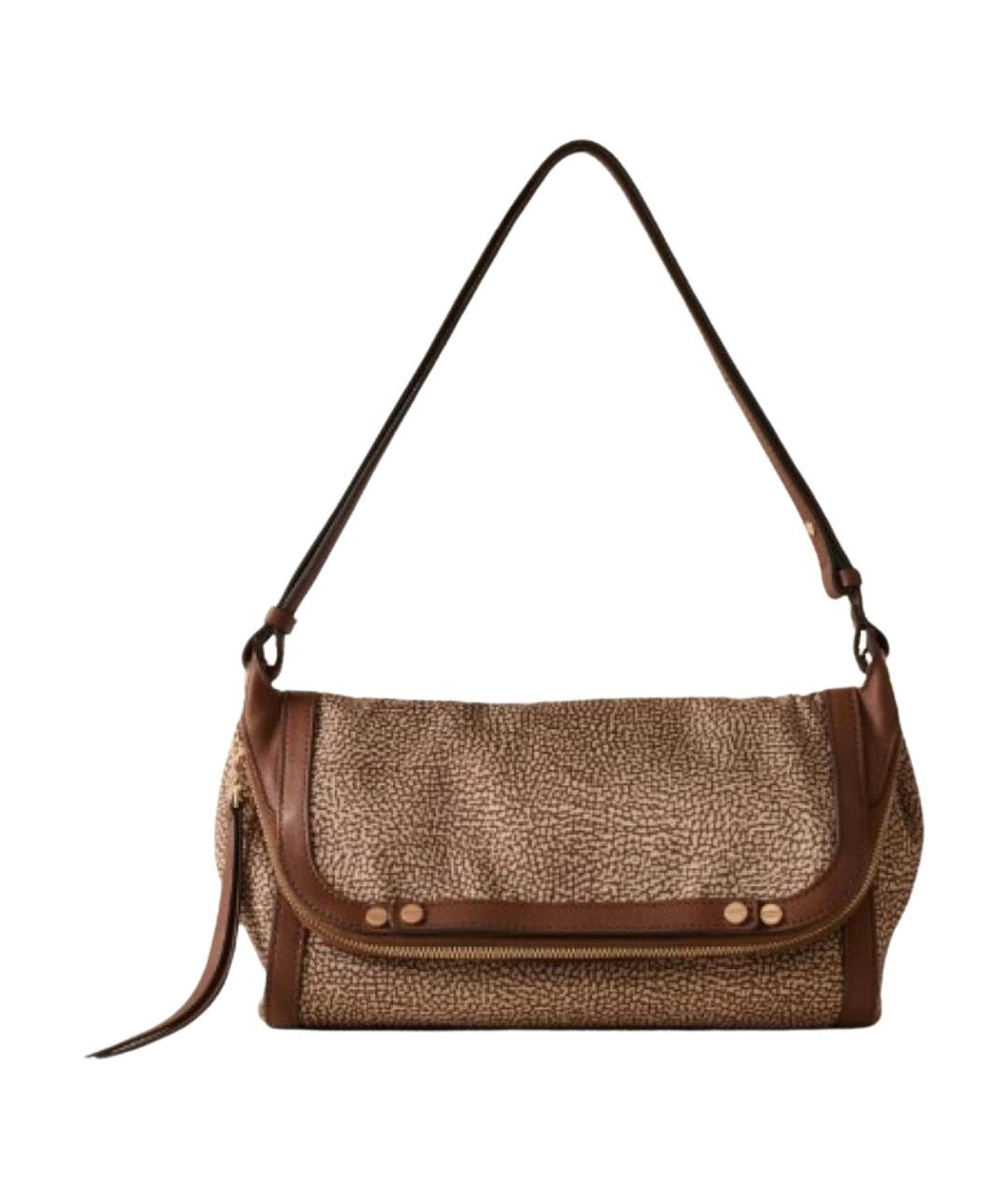 BORBONESE Коричневая сумка через плечо из искусственной кожи, фото 1