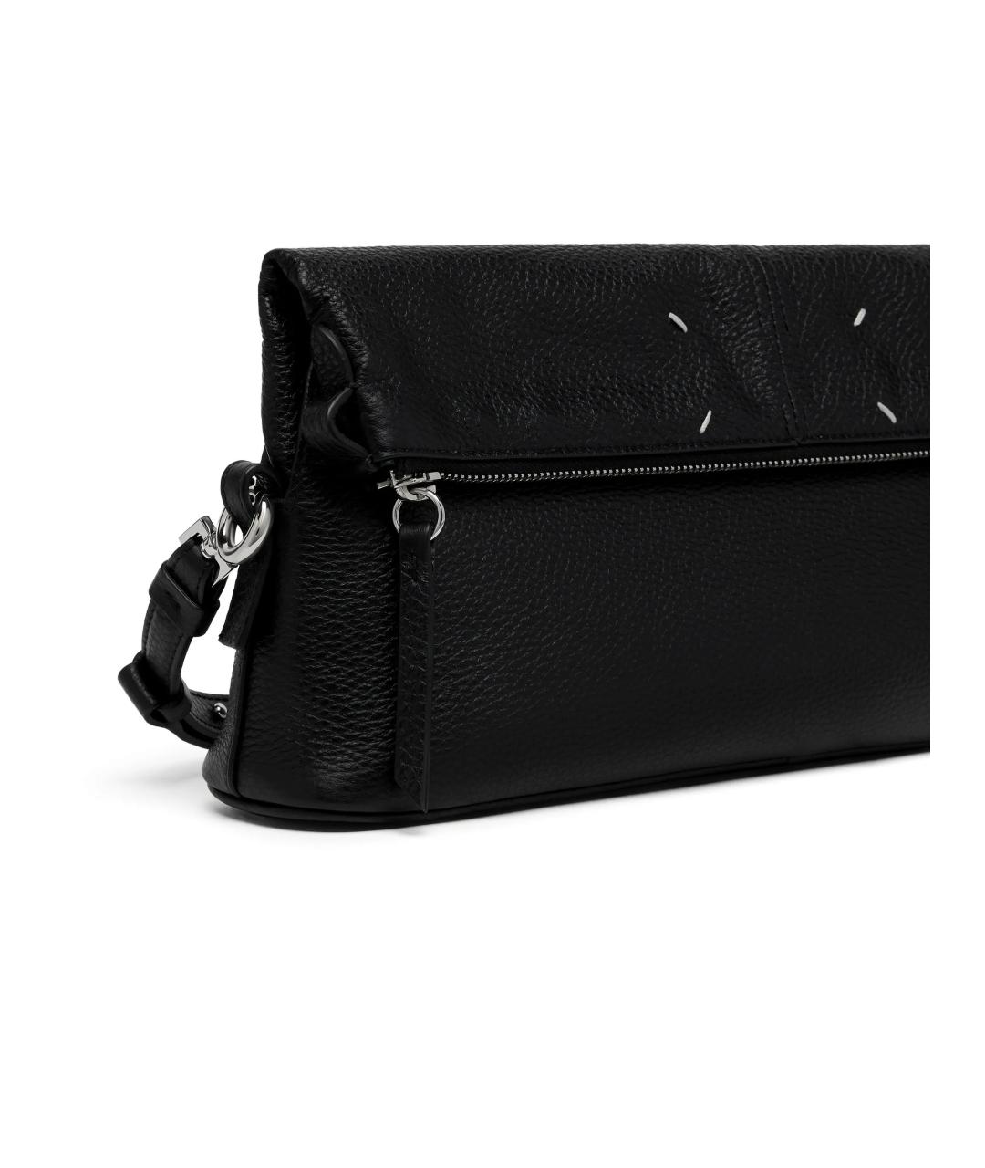 MAISON MARGIELA Черная кожаная сумка через плечо, фото 4