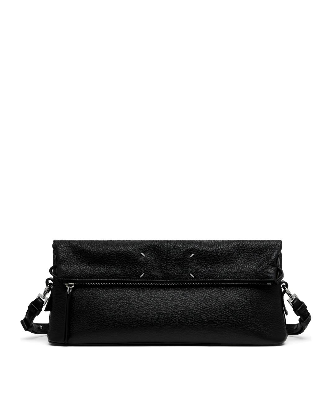 MAISON MARGIELA Черная кожаная сумка через плечо, фото 1