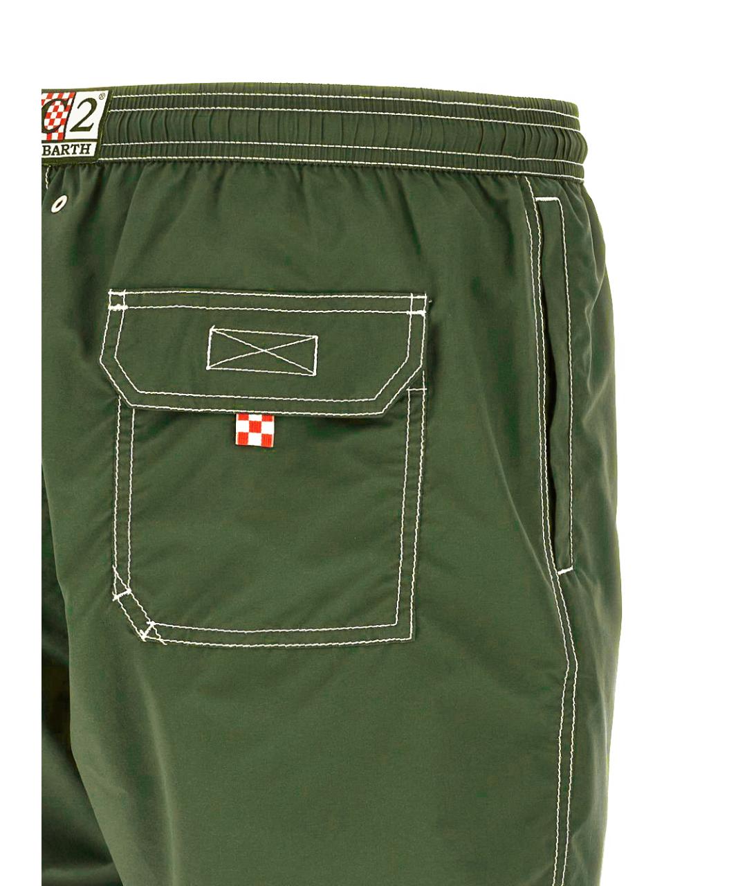MC2 SAINT BARTH Зеленые полиэстеровые шорты, фото 4