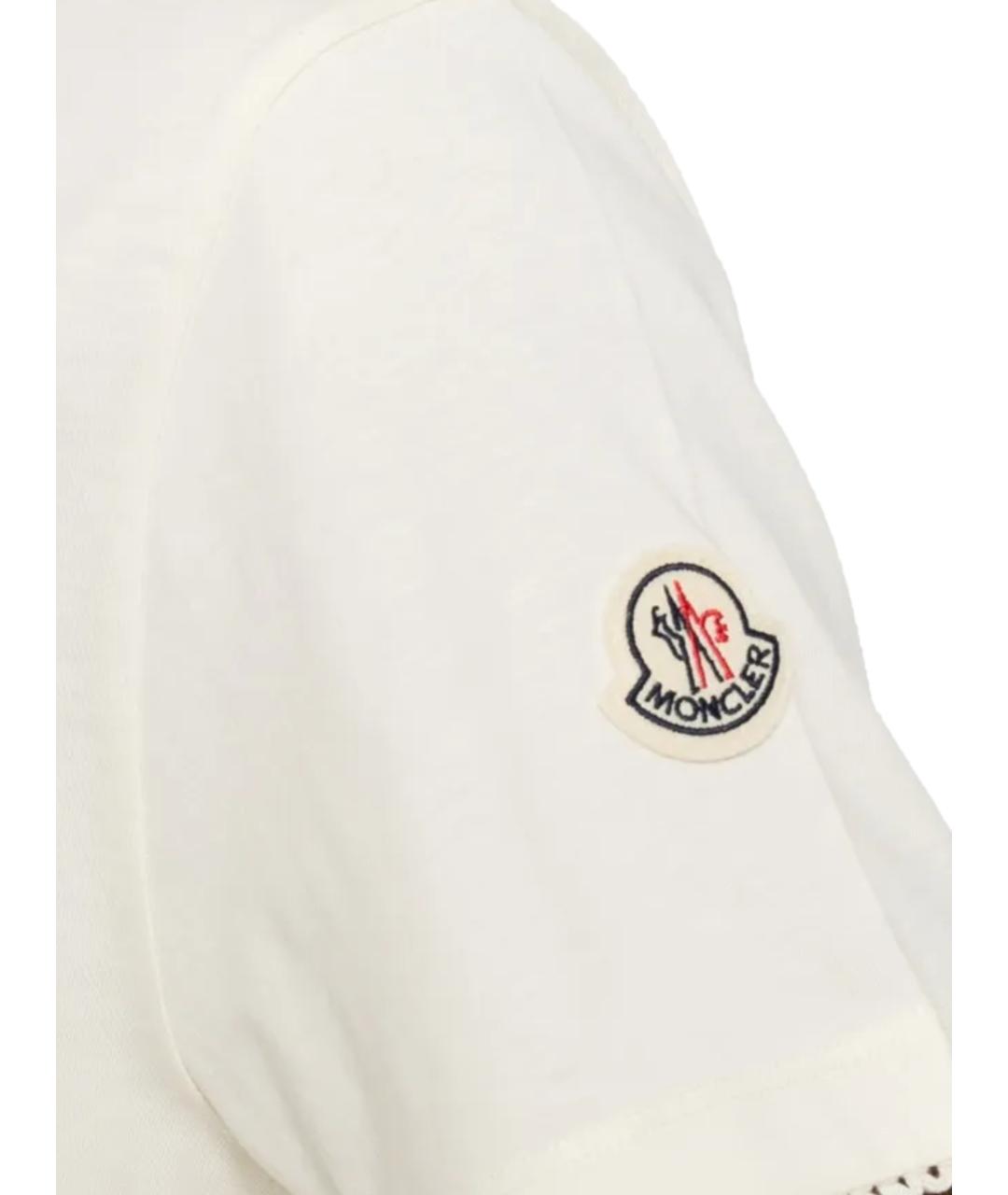 MONCLER Белая хлопковая футболка, фото 2