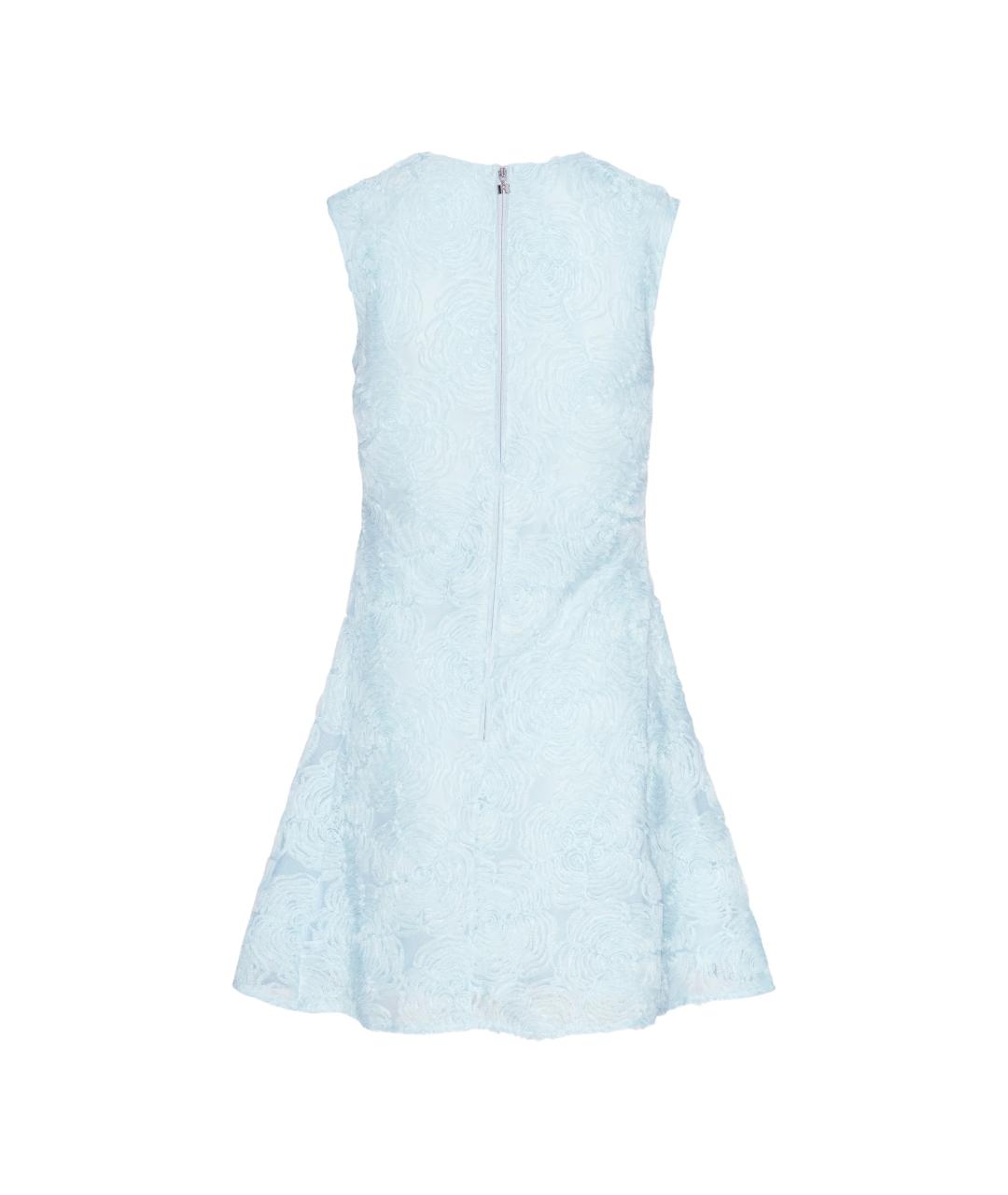 ROTATE Голубое полиэстеровое повседневное платье, фото 3