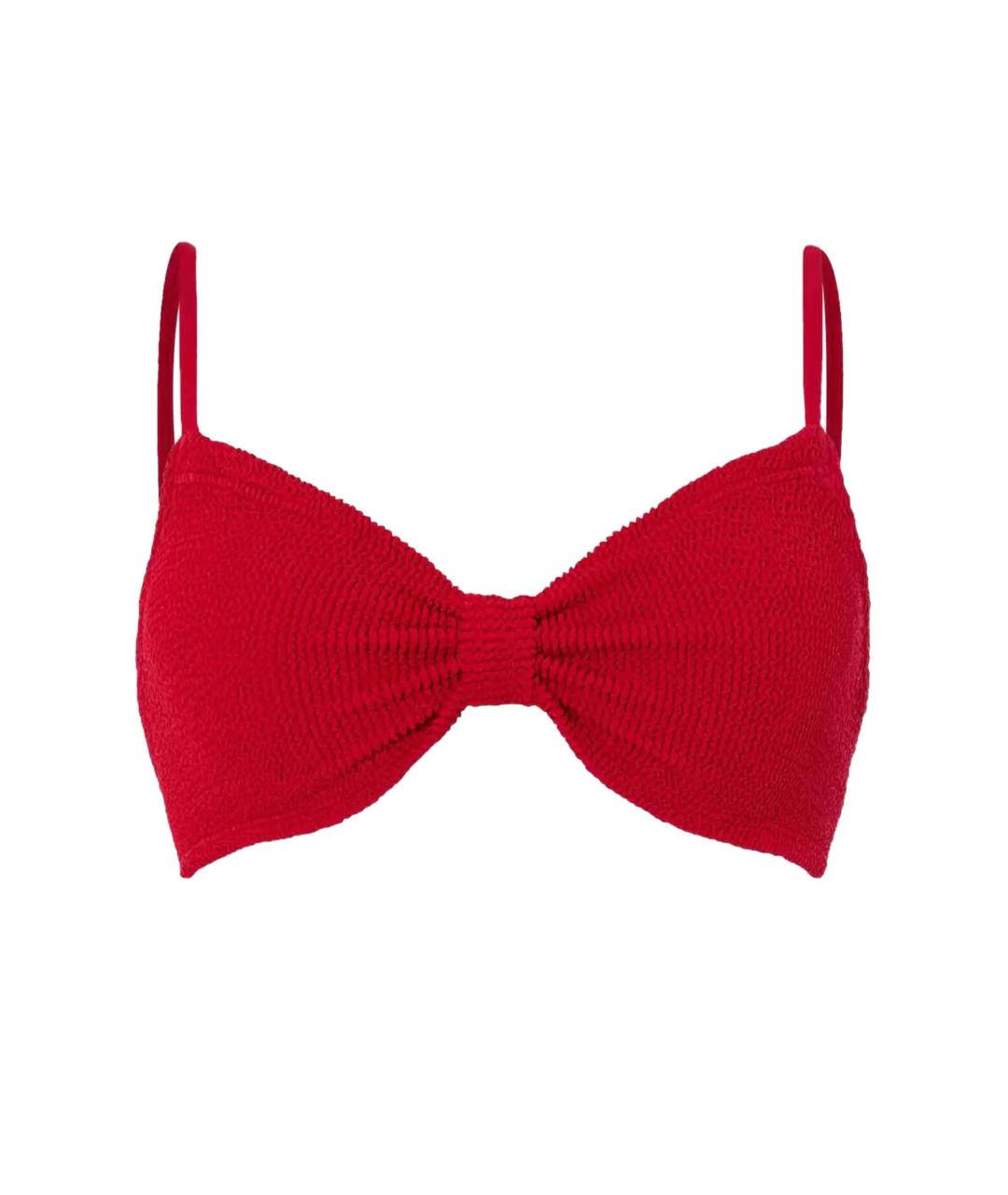 HUNZA G Красный полиамидовый купальник, фото 2