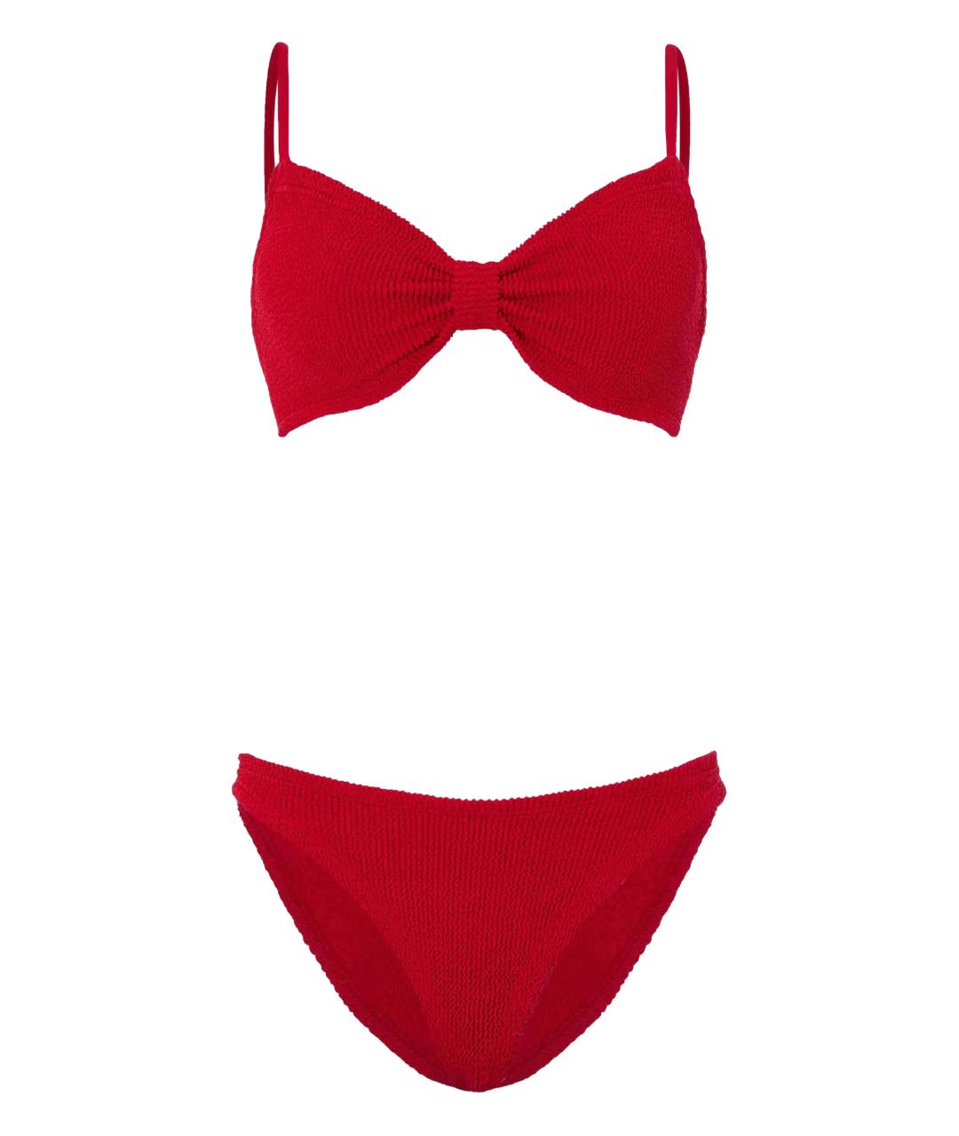 HUNZA G Красный полиамидовый купальник, фото 1