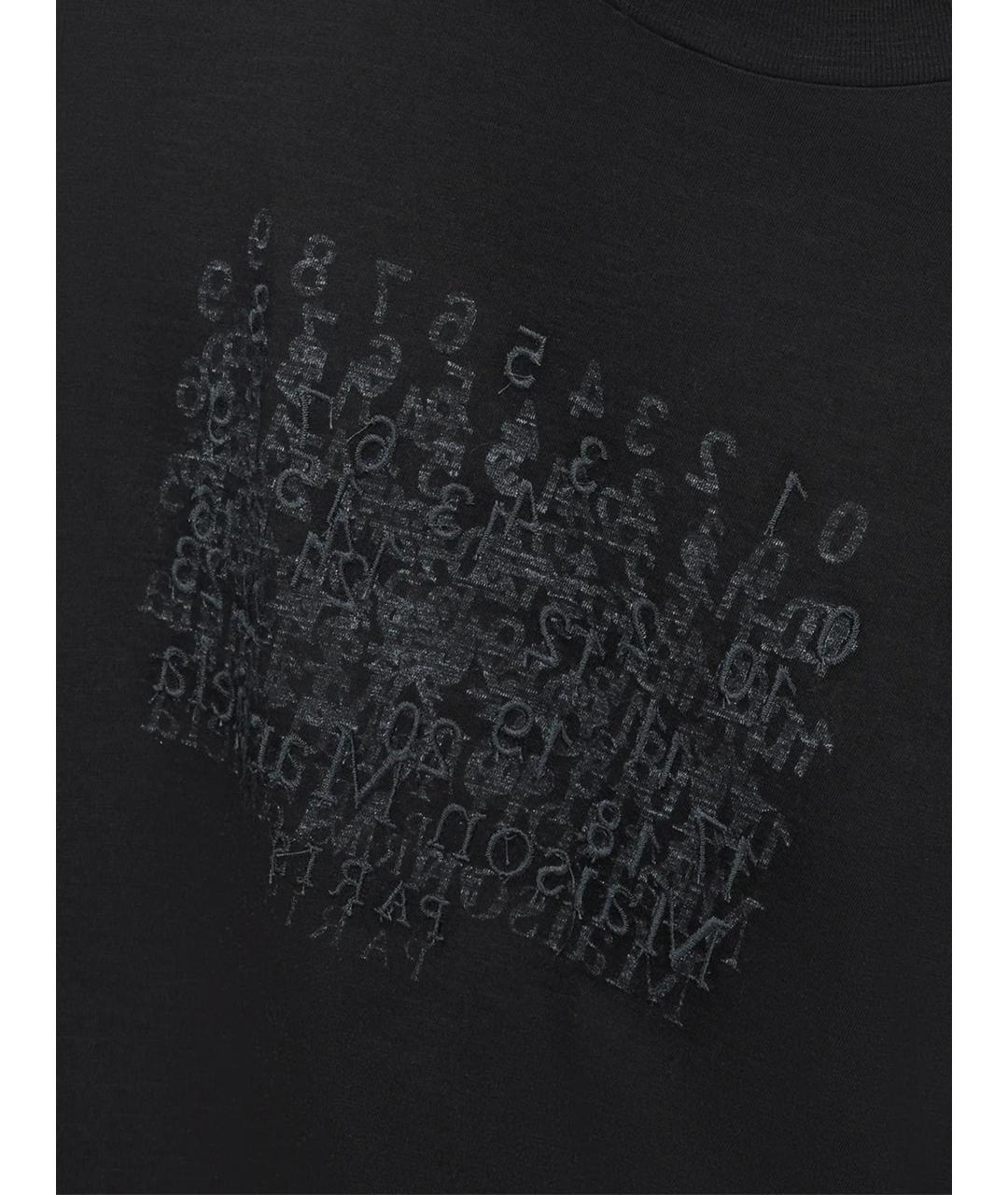 MAISON MARGIELA Черная хлопковая футболка, фото 2