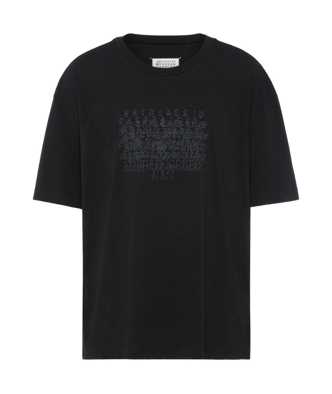 MAISON MARGIELA Черная хлопковая футболка, фото 1