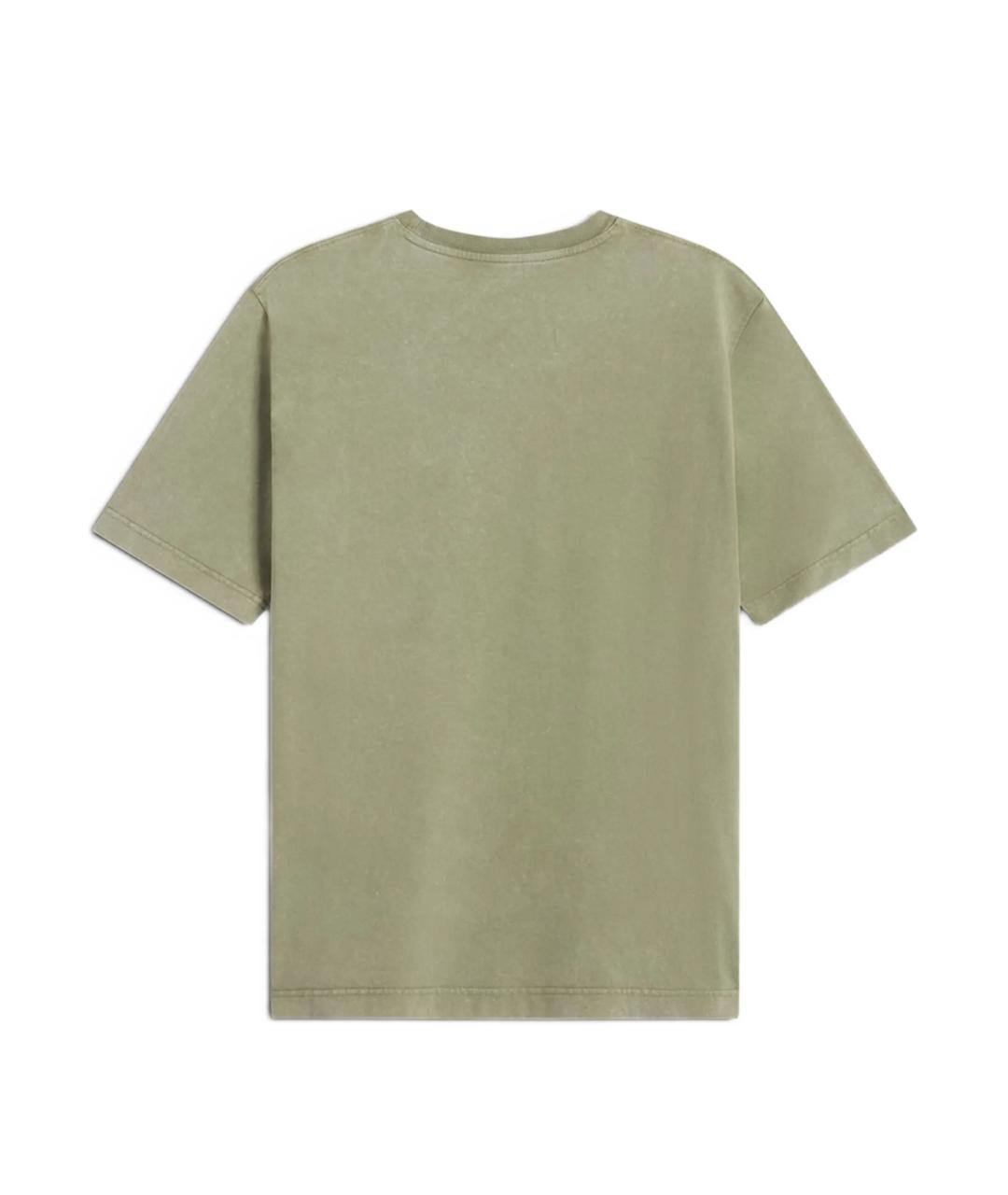 MAISON KITSUNE Зеленая хлопковая футболка, фото 3