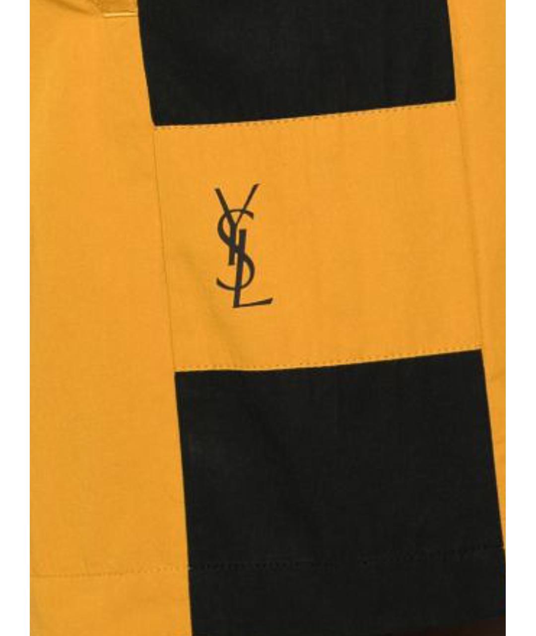SAINT LAURENT Желтые хлопковые шорты, фото 2