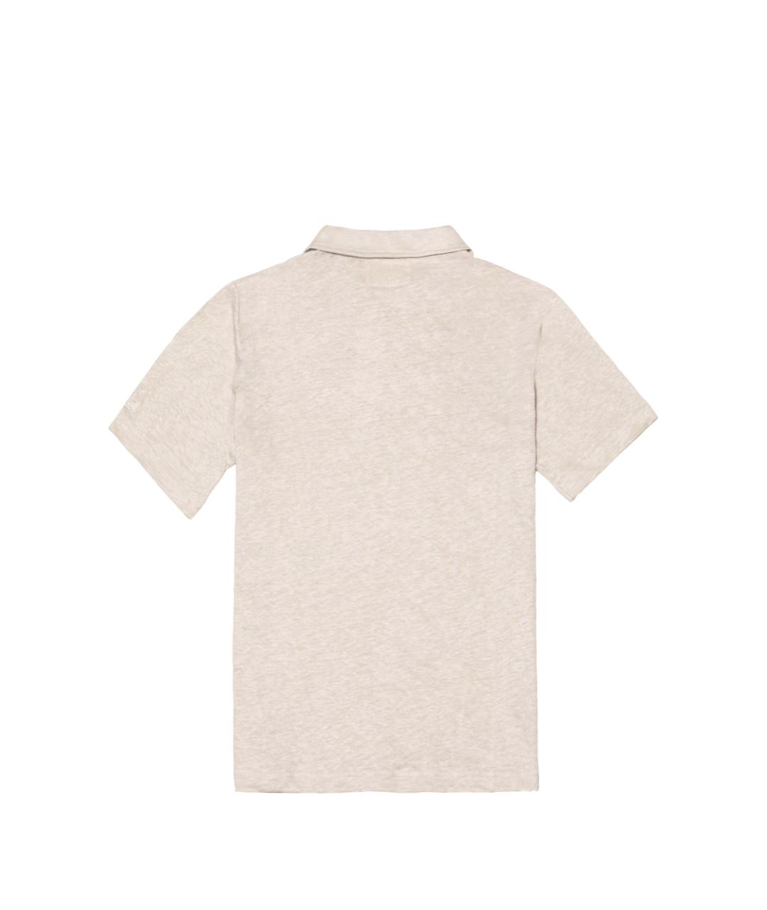 MC2 SAINT BARTH Бежевое поло с коротким рукавом, фото 3