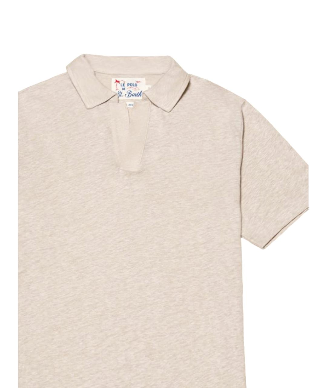 MC2 SAINT BARTH Бежевое поло с коротким рукавом, фото 2