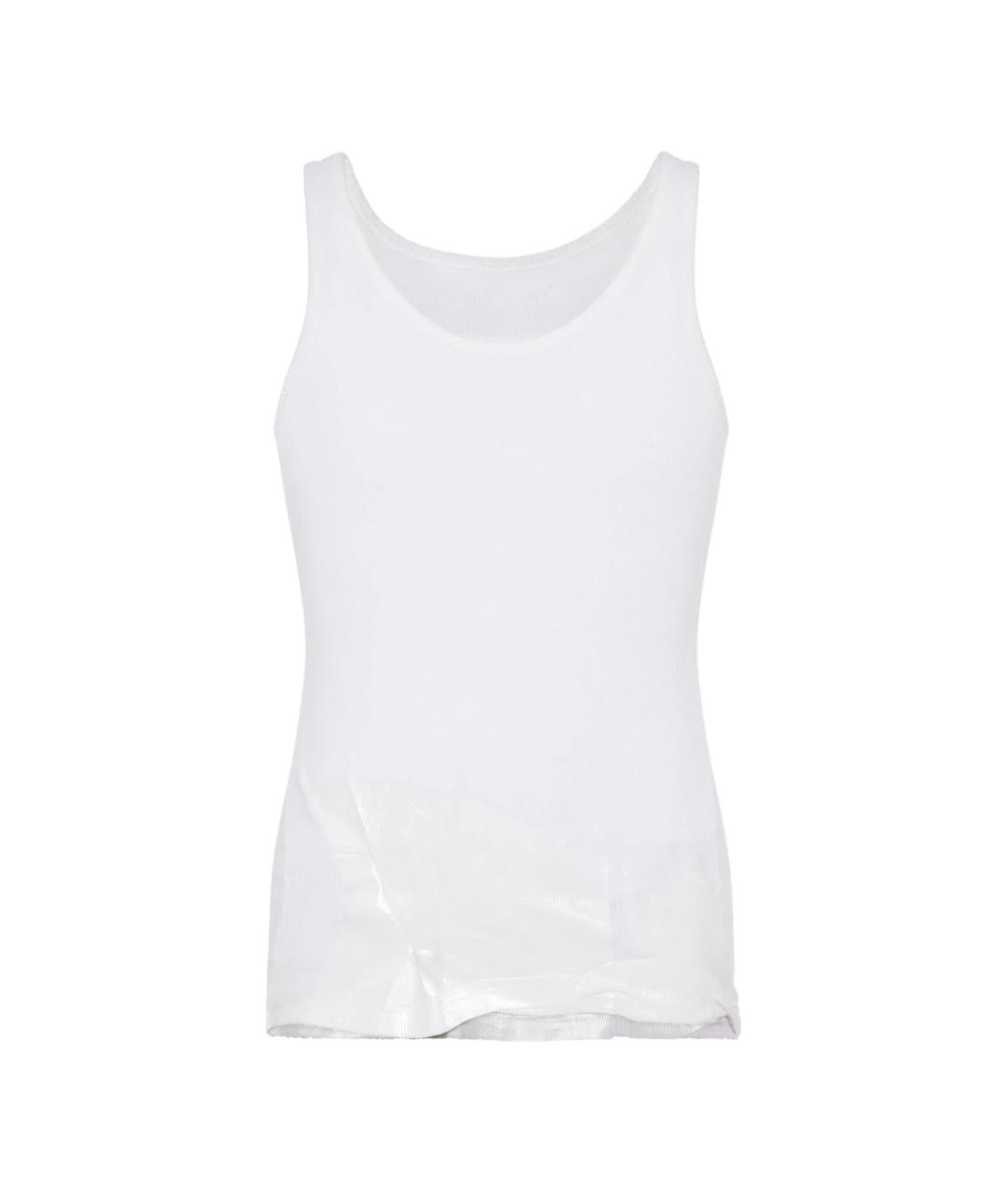 MAISON MARGIELA Белая хлопковая майка, фото 1