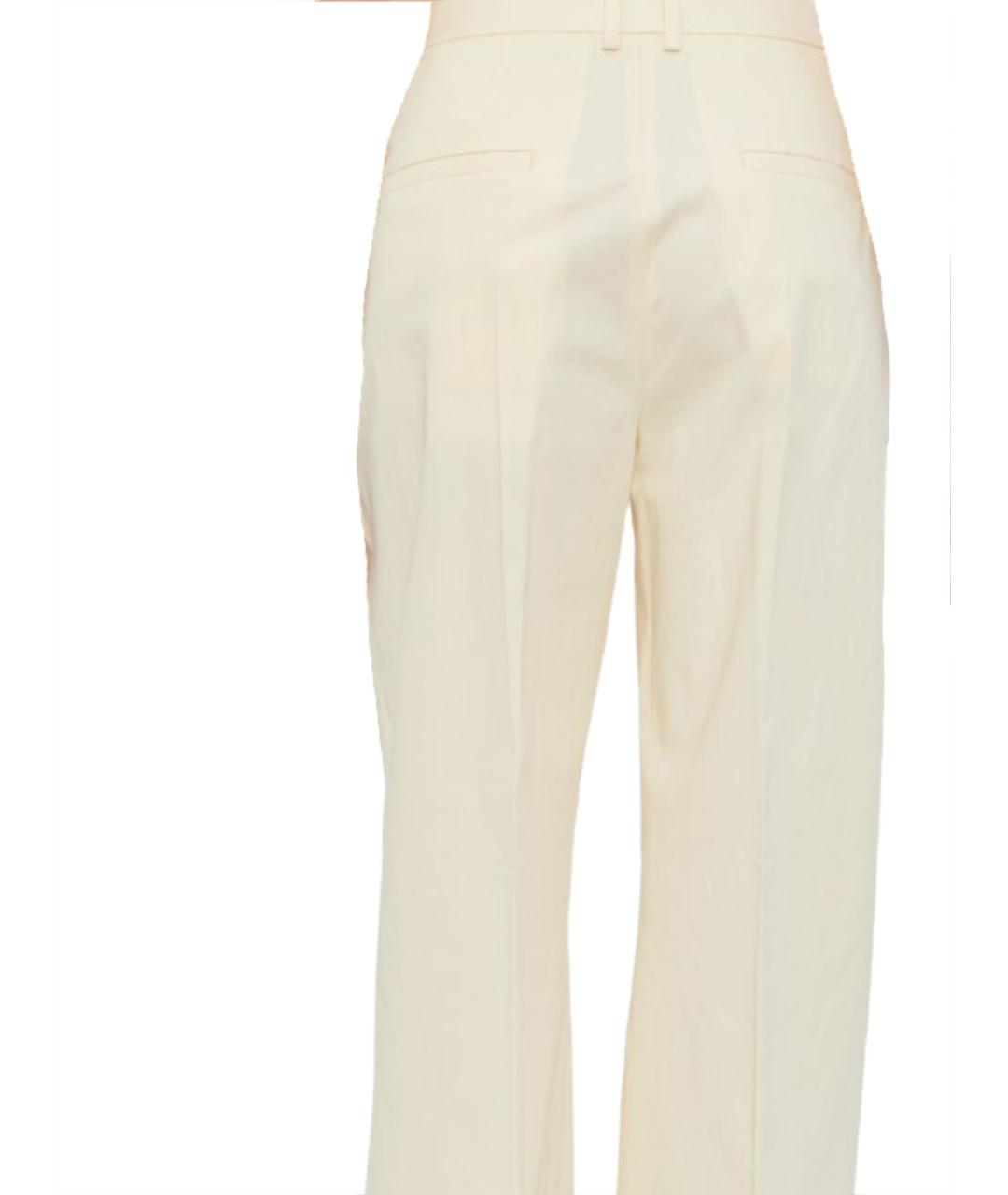 MONCLER Бежевые хлопковые прямые брюки, фото 3