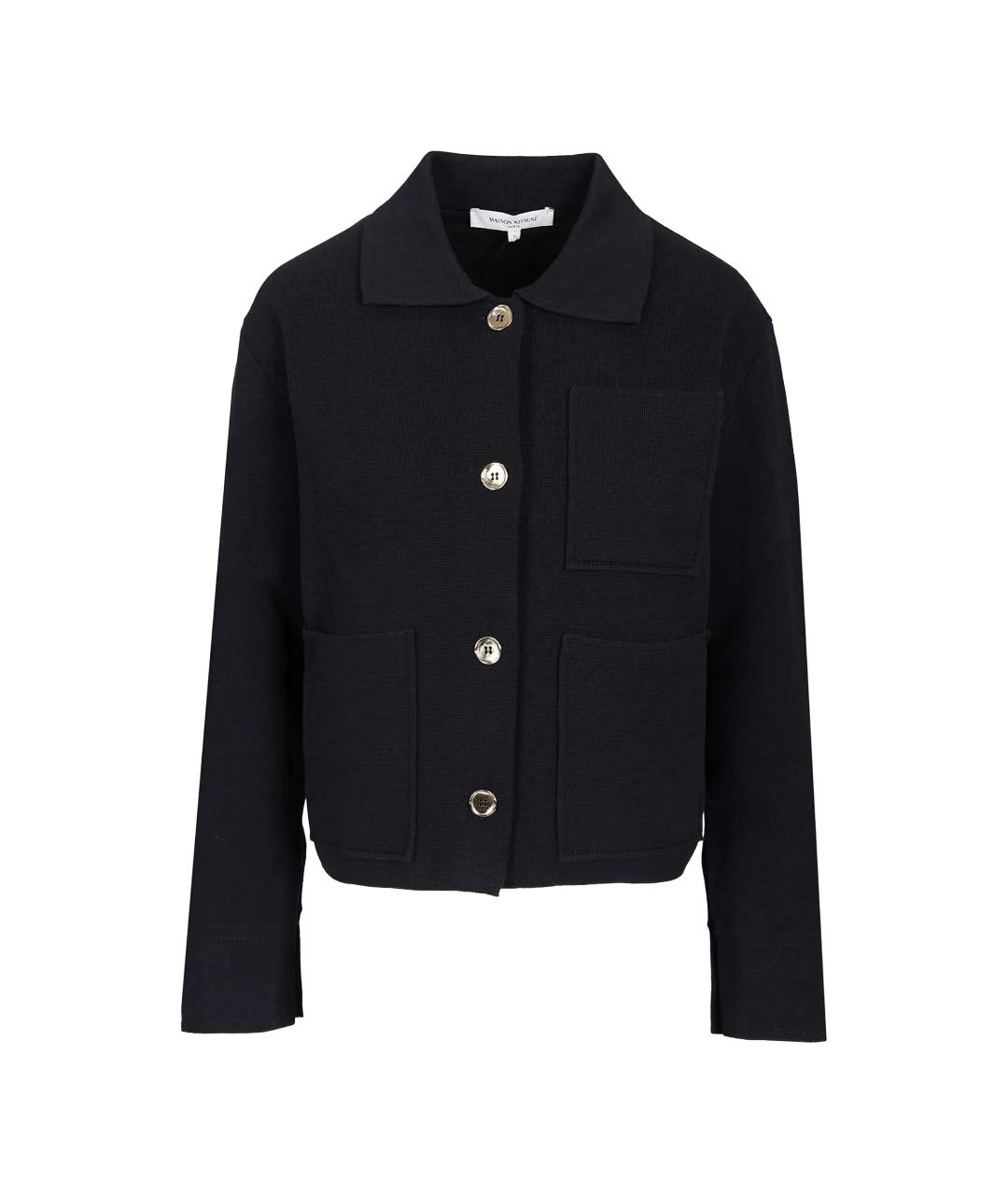 MAISON KITSUNE Темно-синяя хлопковая куртка, фото 1