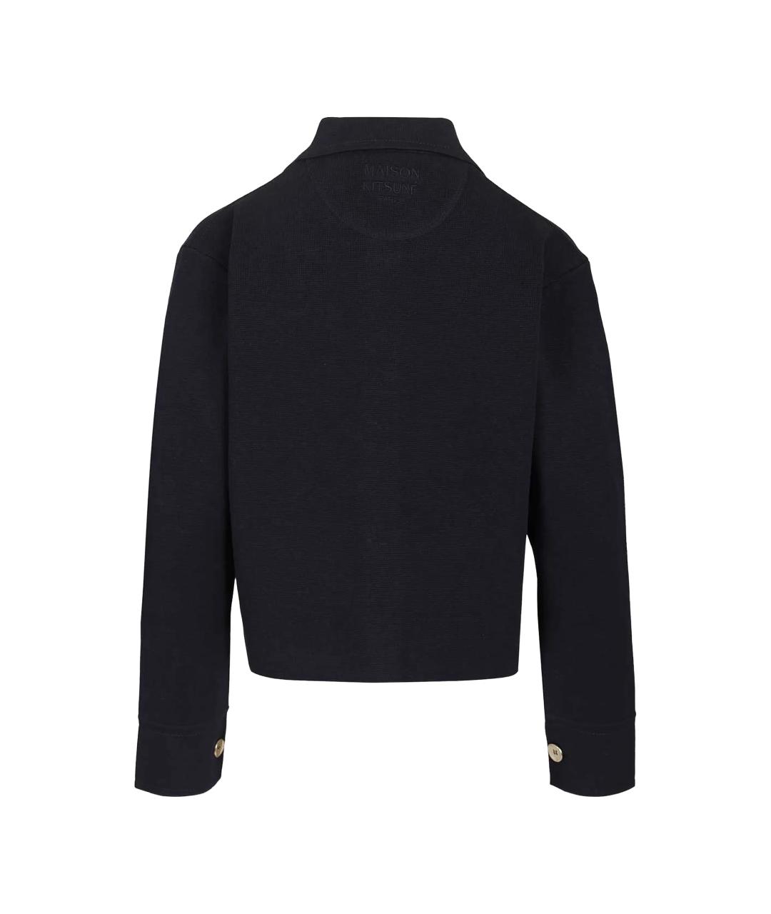 MAISON KITSUNE Темно-синяя хлопковая куртка, фото 3