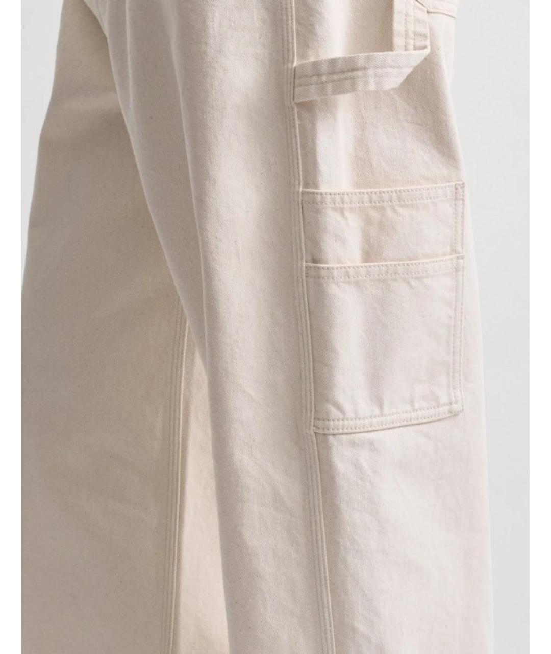 PHOEBE PHILO Бежевые хлопковые прямые джинсы, фото 2