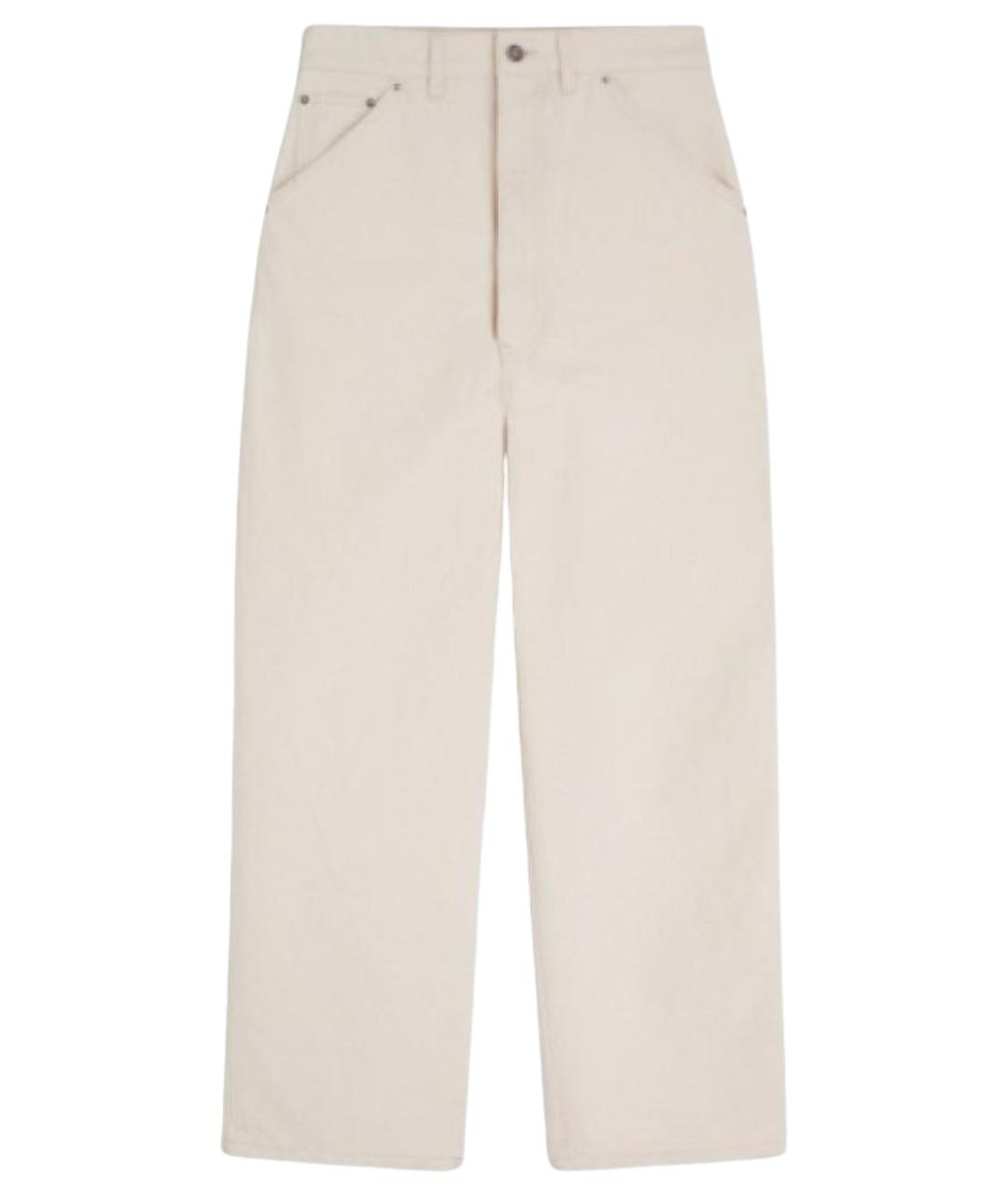 PHOEBE PHILO Бежевые хлопковые прямые джинсы, фото 1