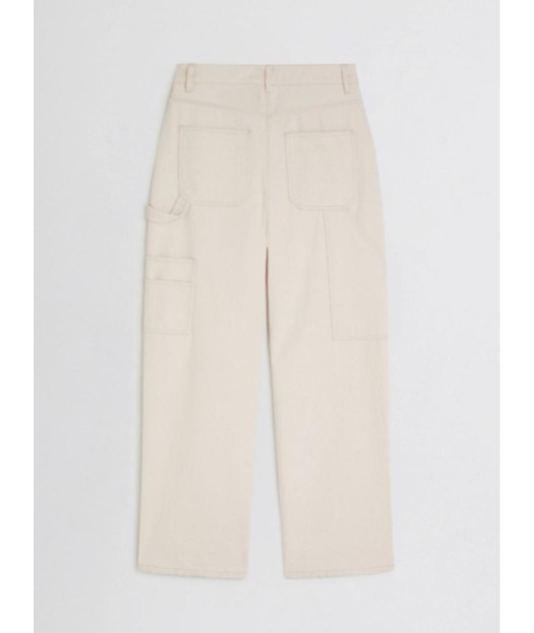 PHOEBE PHILO Бежевые хлопковые прямые джинсы, фото 3