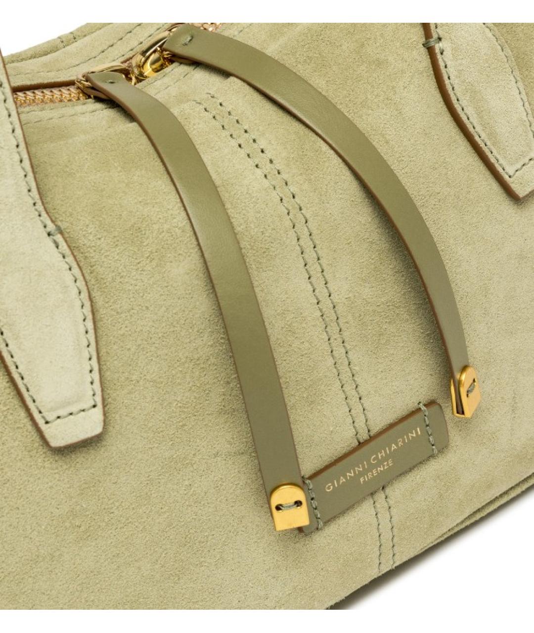 Gianni Chiarini Зеленая замшевая сумка через плечо, фото 4