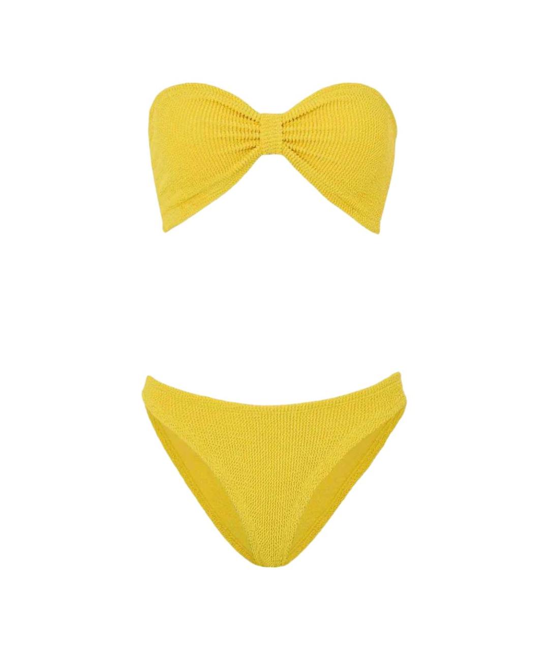 HUNZA G Желтый полиамидовый купальник, фото 1