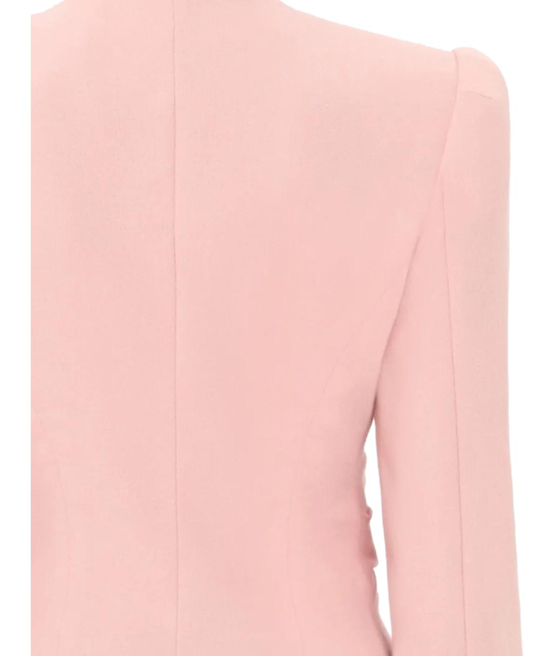 VALENTINO Розовый шерстяной жакет/пиджак, фото 3