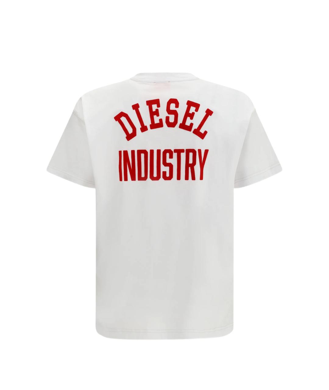 DIESEL Белая хлопковая футболка, фото 3